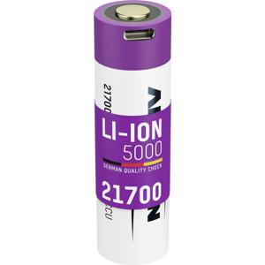 Ansmann Li-Ion Akku 21700 5000 mAh mit USB Typ-C Ladebuchse Oplaadbare AA batterij (penlite) Li-ion 4900 mAh 3.6 V 1 stuk(s)