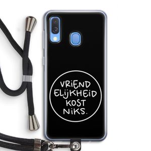 Vriendelijkheid: Samsung Galaxy A40 Transparant Hoesje met koord