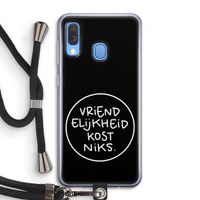 Vriendelijkheid: Samsung Galaxy A40 Transparant Hoesje met koord