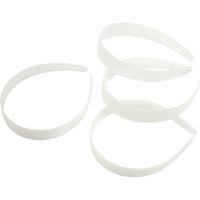 Creativ Company Haarbanden, b: 25 mm, wit, 5 stuk/ 1 doos