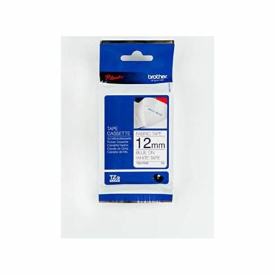 Gelamineerde Tape voor Labelmakers Brother TZEFA3 Blauw Blauw/Wit 12 mm