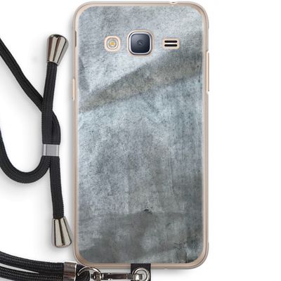 Grey Stone: Samsung Galaxy J3 (2016) Transparant Hoesje met koord