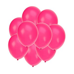 Bellatio decorations - Ballonnen knalroze/felroze 150x stuks rond 27 cm