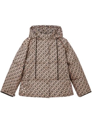 Stella McCartney doudoune S-Wave à capuche - Marron