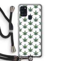 Weed: Samsung Galaxy A21s Transparant Hoesje met koord