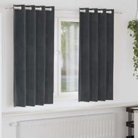 VidaXL Verduisterende gordijnen 2 pcs lichtgrijs 140 x 175 cm fluweel