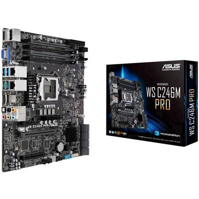 Asus MB WS C246M PRO C246 PCH Moederbord Socket Intel LGA 1151 Vormfactor Micro-ATX Moederbord chipset Intel® C246