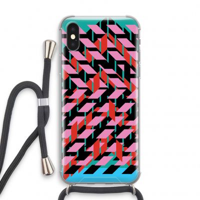 Skew Blush 2: iPhone XS Transparant Hoesje met koord