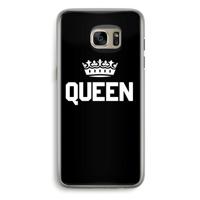 Queen zwart: Samsung Galaxy S7 Edge Transparant Hoesje - thumbnail