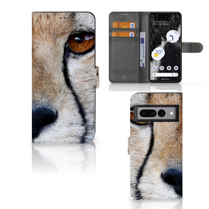 Google Pixel 7 Pro Telefoonhoesje met Pasjes Cheetah