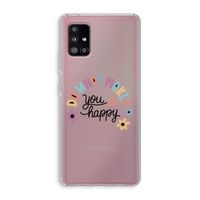 Happy days: Samsung Galaxy A51 5G Transparant Hoesje