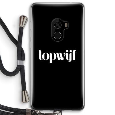 Topwijf Zwart: Xiaomi Mi Mix 2 Transparant Hoesje met koord