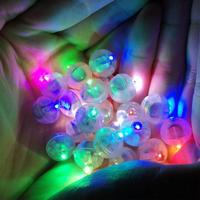 100 PCS ronde Flash Ball LED ballon lichten Mini Flash lichtgevende lampen lantaarn Bar kerst bruiloft Feestdecoratie lichten (Multicolor Flash)