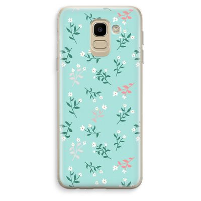 Small white flowers: Samsung Galaxy J6 (2018) Transparant Hoesje