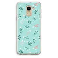 Small white flowers: Samsung Galaxy J6 (2018) Transparant Hoesje