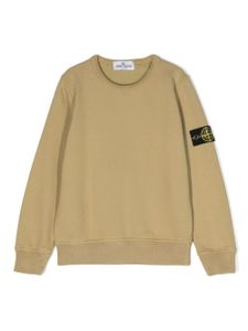 Stone Island Junior sweat en coton à patch logo - Vert