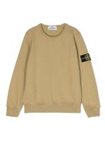 Stone Island Junior sweat en coton à patch logo - Vert