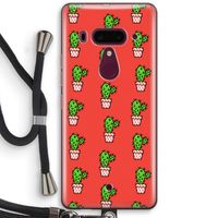Mini cactus: HTC U12+ Transparant Hoesje met koord