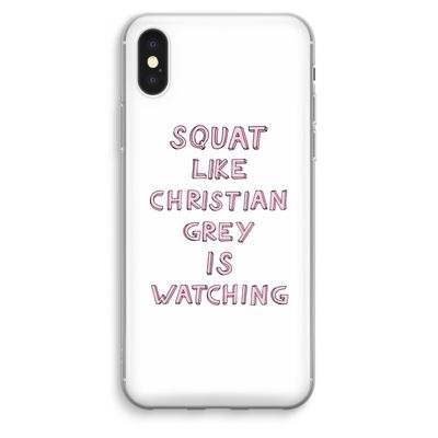 Christian Grey: iPhone XS Max Transparant Hoesje