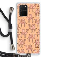 Kameel: Samsung Galaxy S10 Lite Transparant Hoesje met koord