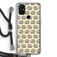 Slapende poes: OnePlus Nord N10 5G Transparant Hoesje met koord