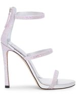 Giuseppe Zanotti sandales pailletées à talon 120 mm - Rose