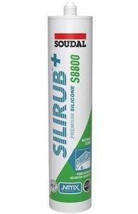 Soudal Silirub+ S8800 | Natuursteen | Siliconenkit | Zwart | 300 ml - 120996