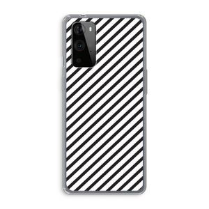 Strepen zwart-wit: OnePlus 9 Pro Transparant Hoesje