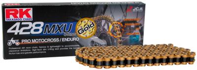 RK Chain 428 mxu 122 c gold/gold open
