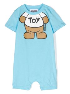 Moschino Kids barboteuse à imprimé ourson - Bleu