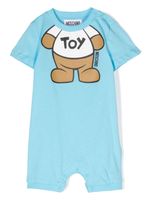 Moschino Kids barboteuse à imprimé ourson - Bleu