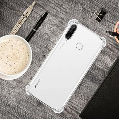Voor Huawei P30 Lite vier-hoek anti-drop ultradunne transparante TPU telefoon geval (transparant) Voor Huawei P30 Lite vier-hoek anti-drop ultradunne transparante TPU telefoon geval (transparant)