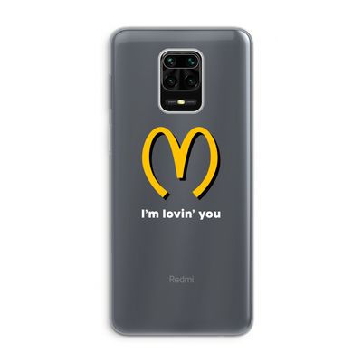 I'm lovin' you: Xiaomi Redmi Note 9 Pro Transparant Hoesje