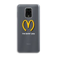 I'm lovin' you: Xiaomi Redmi Note 9 Pro Transparant Hoesje