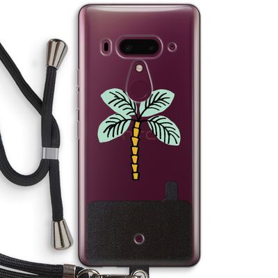 Palmboom: HTC U12+ Transparant Hoesje met koord