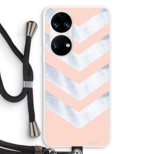 Marmeren pijlen: Huawei P50 Transparant Hoesje met koord