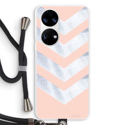 Marmeren pijlen: Huawei P50 Transparant Hoesje met koord