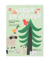 HEMA Kleurboek met stickers A5 bosdieren