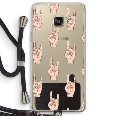Rock: Samsung Galaxy A3 (2016) Transparant Hoesje met koord