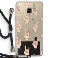 Rock: Samsung Galaxy A3 (2016) Transparant Hoesje met koord