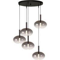 Masterlight 5L vide hanglampLido Onion met Ø 24cm smoke-fading glas - 2862-05-05-50-5-3