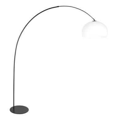 Steinhauer VloerlampCurve zwart met witte kap bol Ø 48cm - 4259ZW