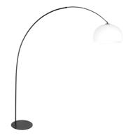Steinhauer VloerlampCurve zwart met witte kap bol Ø 48cm - 4259ZW