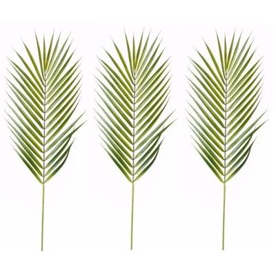 Kunstplant - 3x - Chamaedorea - palm blad - 75 cm - groen - nepplanten