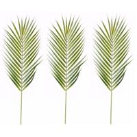 Kunstplant - 3x - Chamaedorea - palm blad - 75 cm - groen - nepplanten