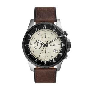 Fossil Dillinger chronograaf bruin lederen horloge FS5674
