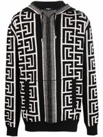 Balmain hoodie à motif monogrammé - Noir
