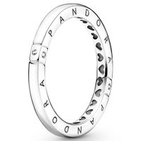 Pandora 199482C01 Ring Logo and Hearts zilver-zirconia Maat 52(Retired)