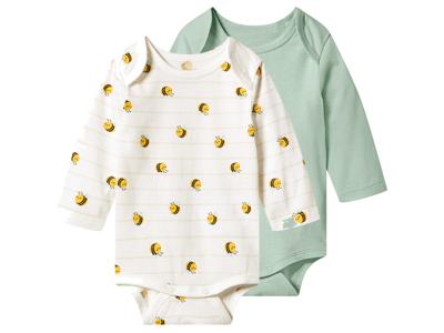 lupilu Set van 2 baby rompers (Mint, 86/92)