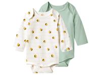 lupilu Set van 2 baby rompers (Mint, 74/80)